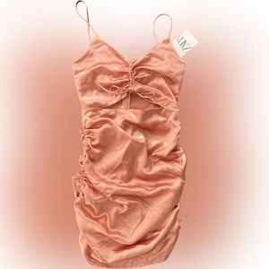 Zara Coral mini dress size XS new with tags